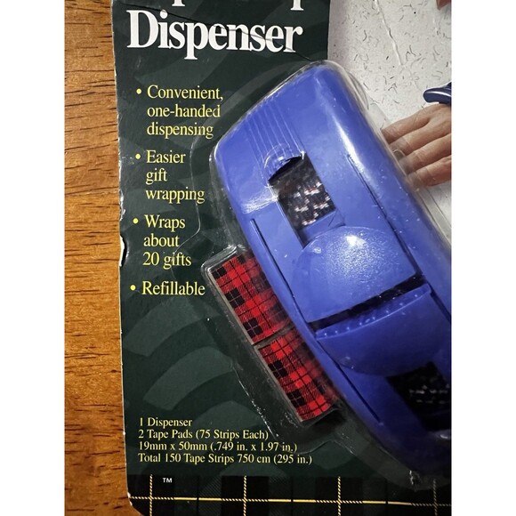 Vintage 1997 NOS Scotch Pop-Up Tape Dispenser with 75 Strips Blue New Unused - Picture 3 of 4
